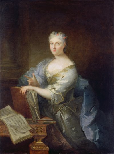 Porträt der Sängerin Marie-Louise Desmatins (1670-1708) von Robert Tournieres